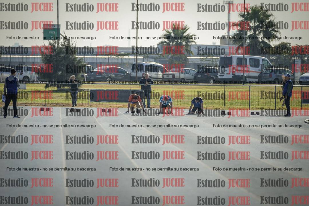 Fotos de los 100 m llanos de varones