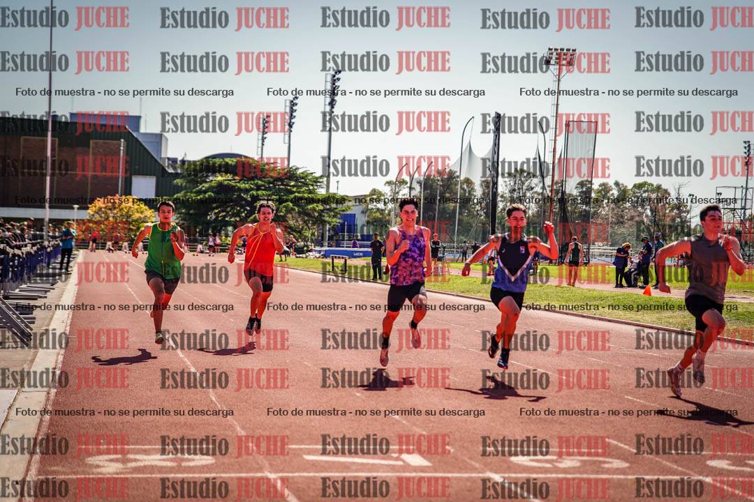 Fotos de los 100 m llanos de varones