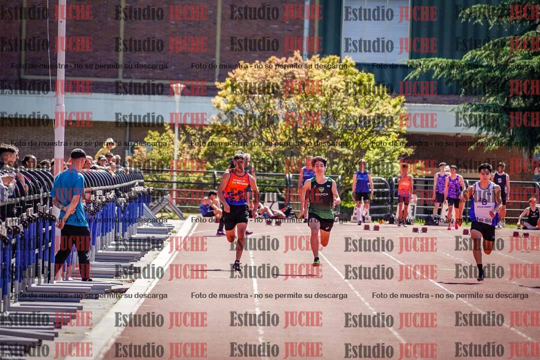 Fotos de los 100 m llanos de varones