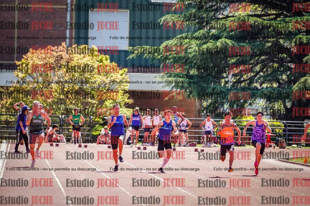 Fotos de los 100 m llanos de varones