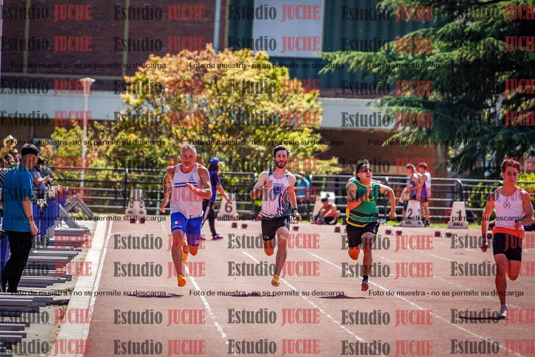 Fotos de los 100 m llanos de varones