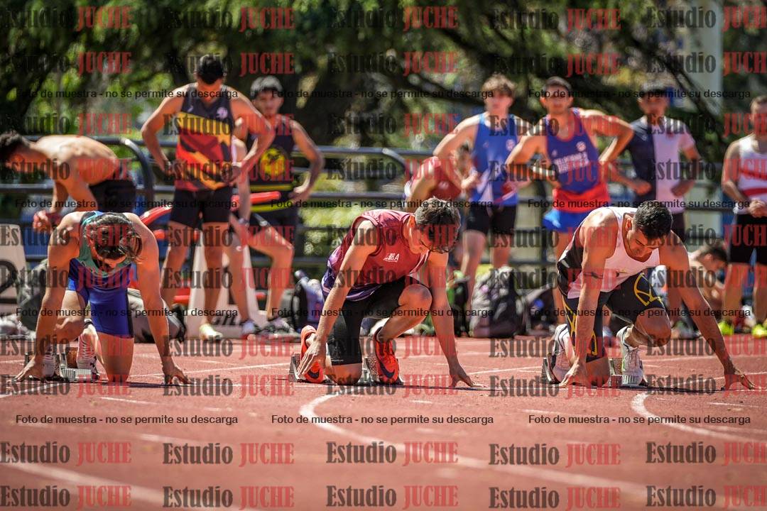 Fotos de los 100 m llanos de varones