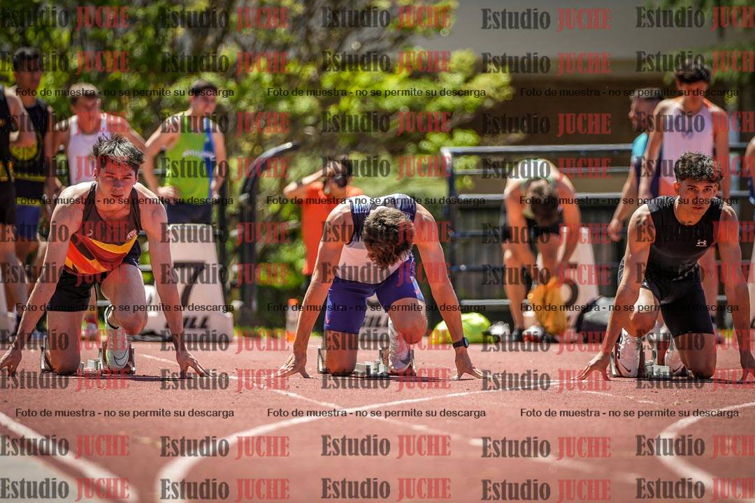 Fotos de los 100 m llanos de varones