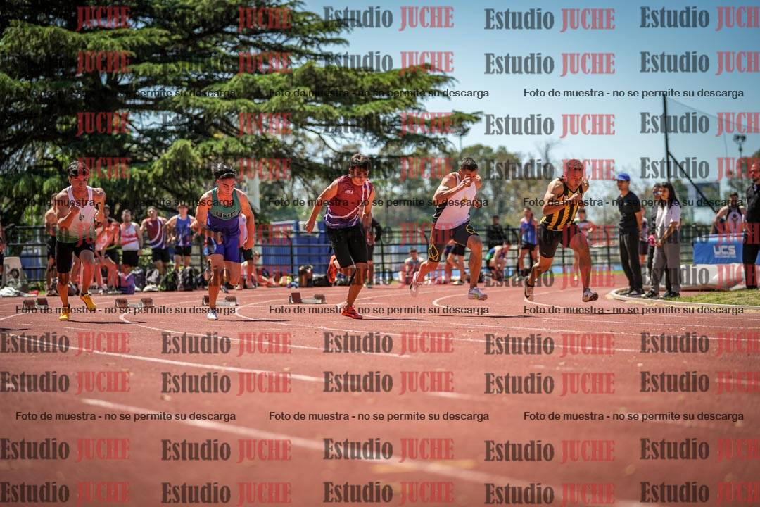 Fotos de los 100 m llanos de varones