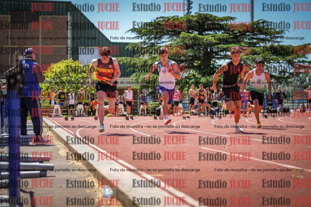 Fotos de los 100 m llanos de varones