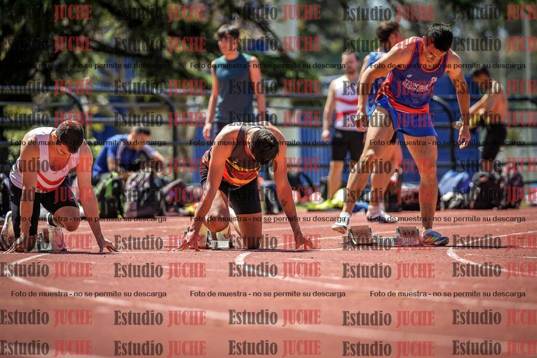 Fotos de los 100 m llanos de varones