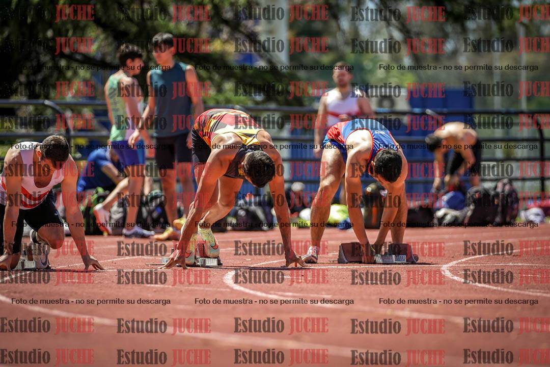 Fotos de los 100 m llanos de varones