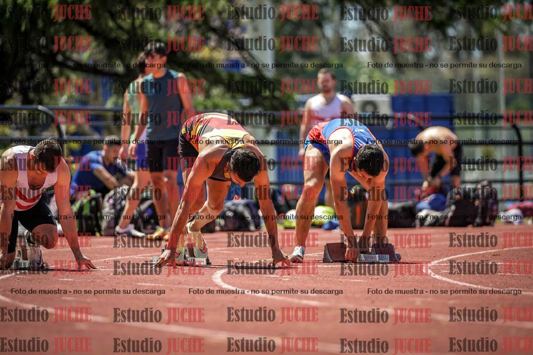 Fotos de los 100 m llanos de varones