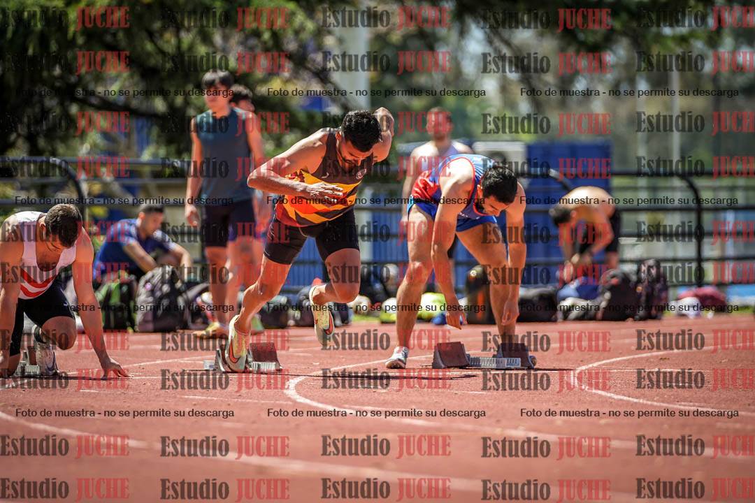 Fotos de los 100 m llanos de varones