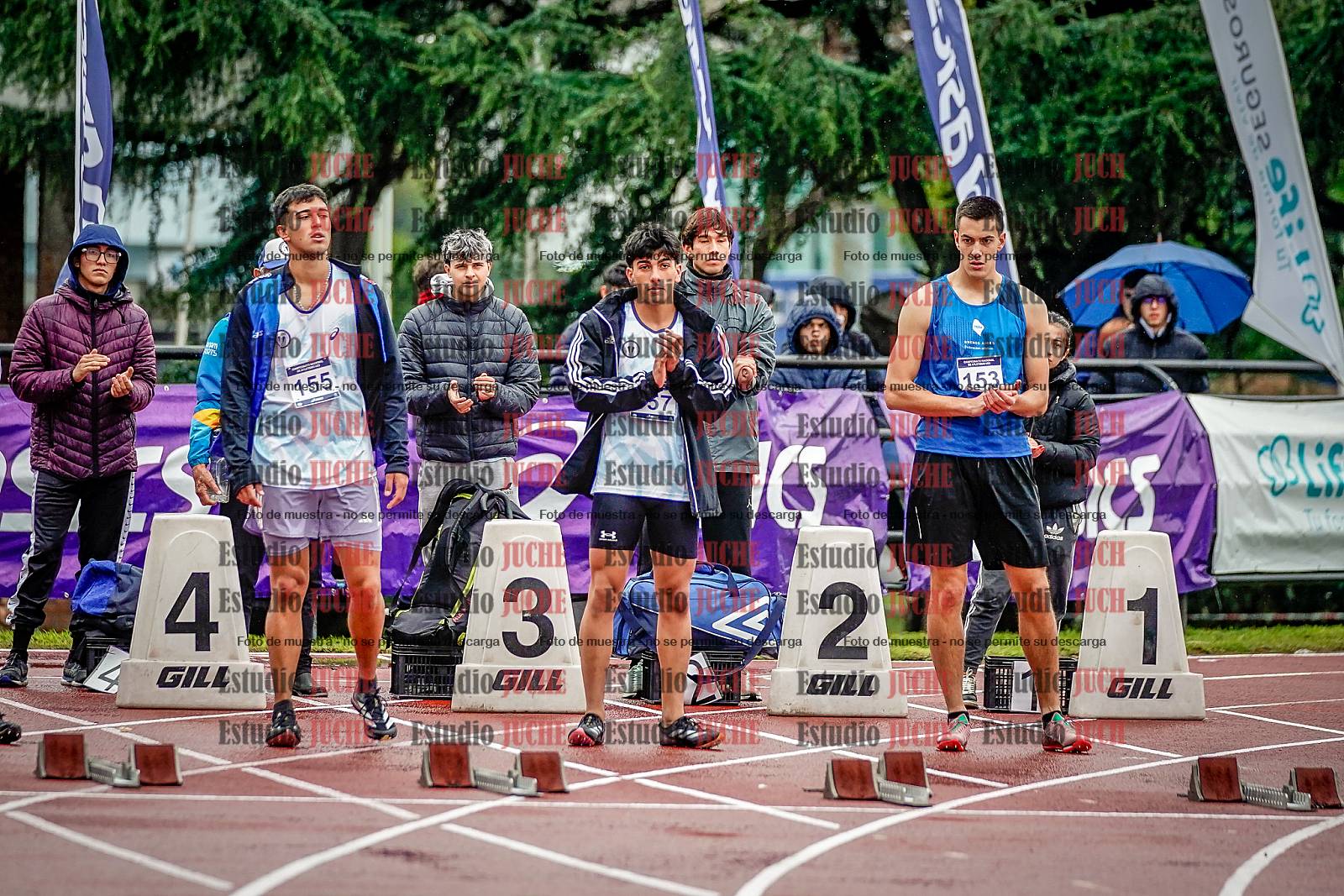 Fotos de los 100 m llanos de varones - decatlón 1