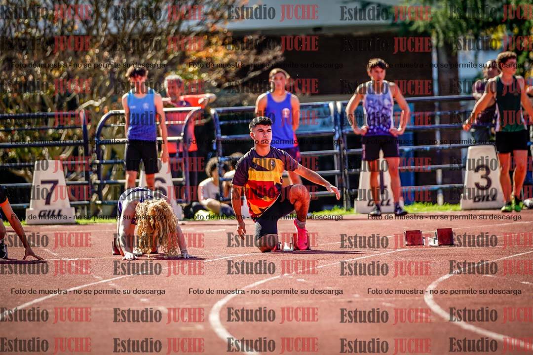 Fotos de los 100 m llanos de varones