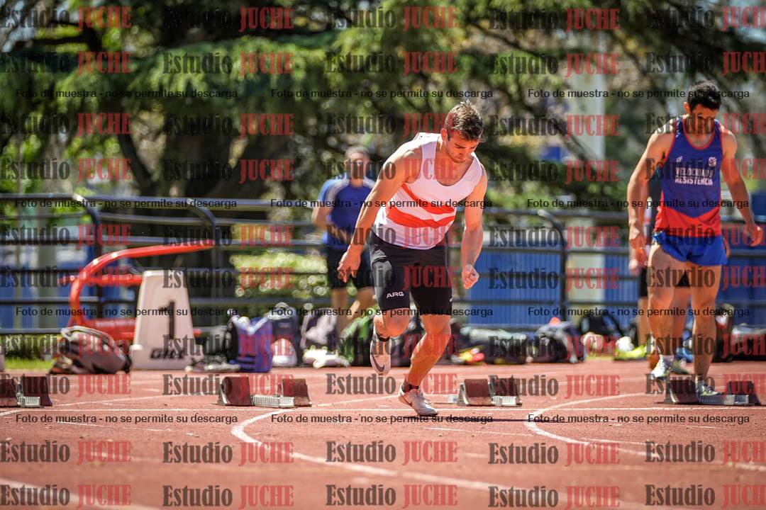 Fotos de los 100 m llanos de varones