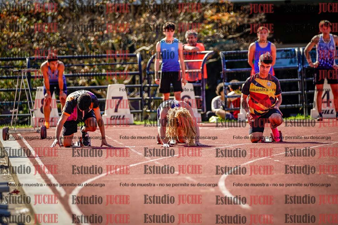 Fotos de los 100 m llanos de varones