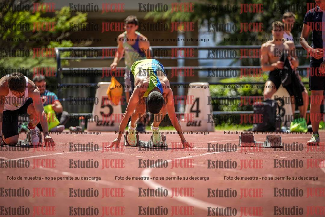 Fotos de los 100 m llanos de varones