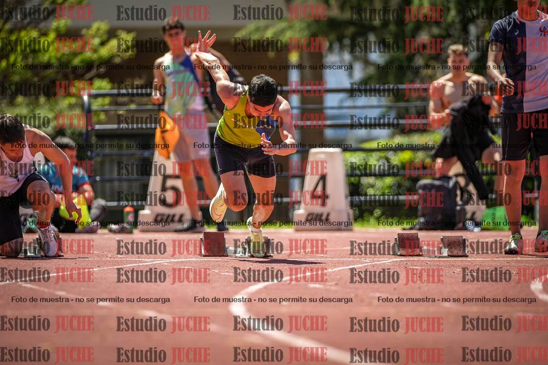 Fotos de los 100 m llanos de varones