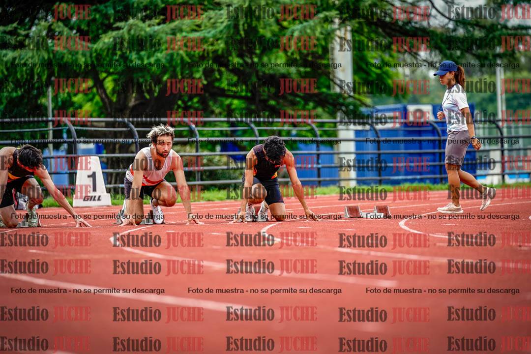Fotos de los 100 m llanos de varones - decatlón 1