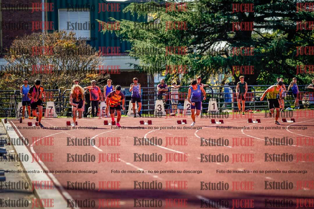 Fotos de los 100 m llanos de varones