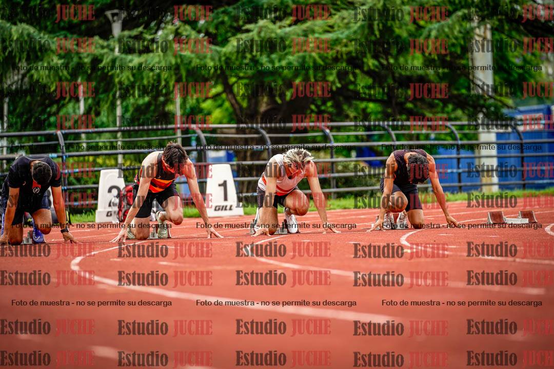 Fotos de los 100 m llanos de varones - decatlón 1