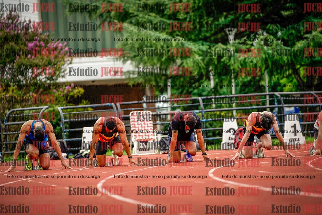 Fotos de los 100 m llanos de varones - decatlón 1