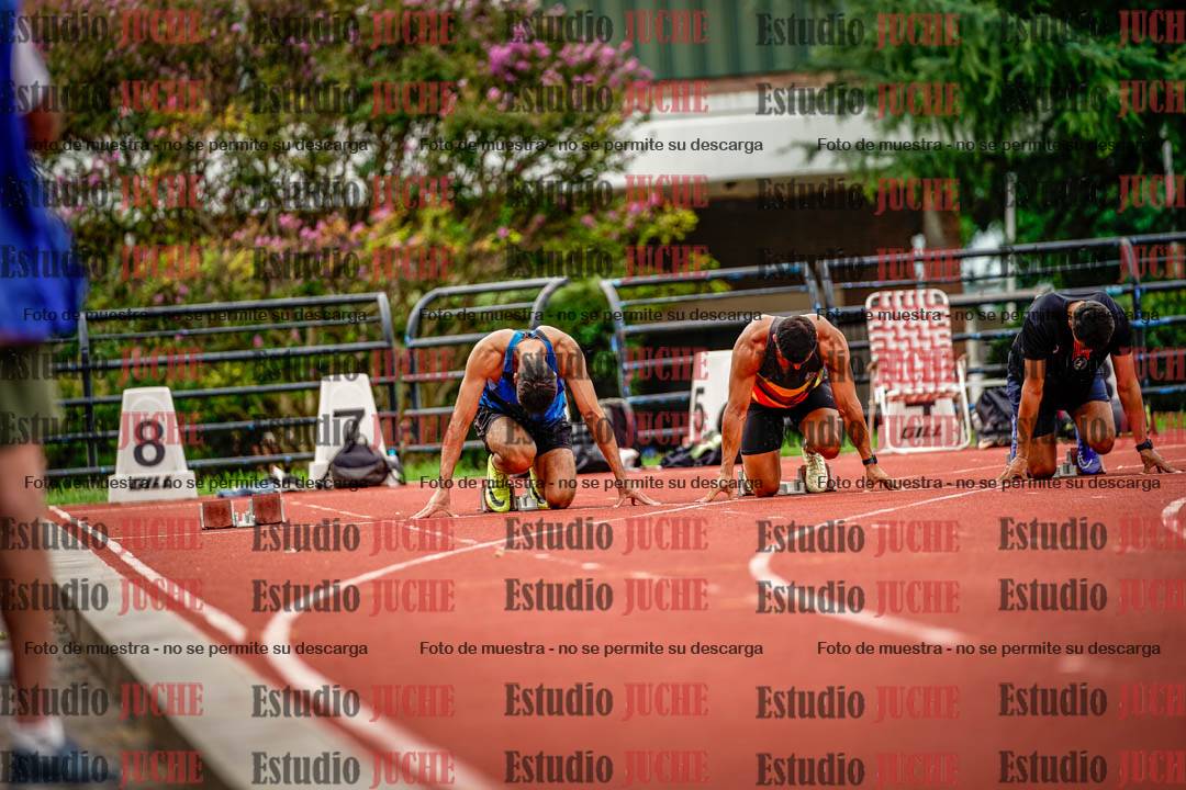 Fotos de los 100 m llanos de varones - decatlón 1