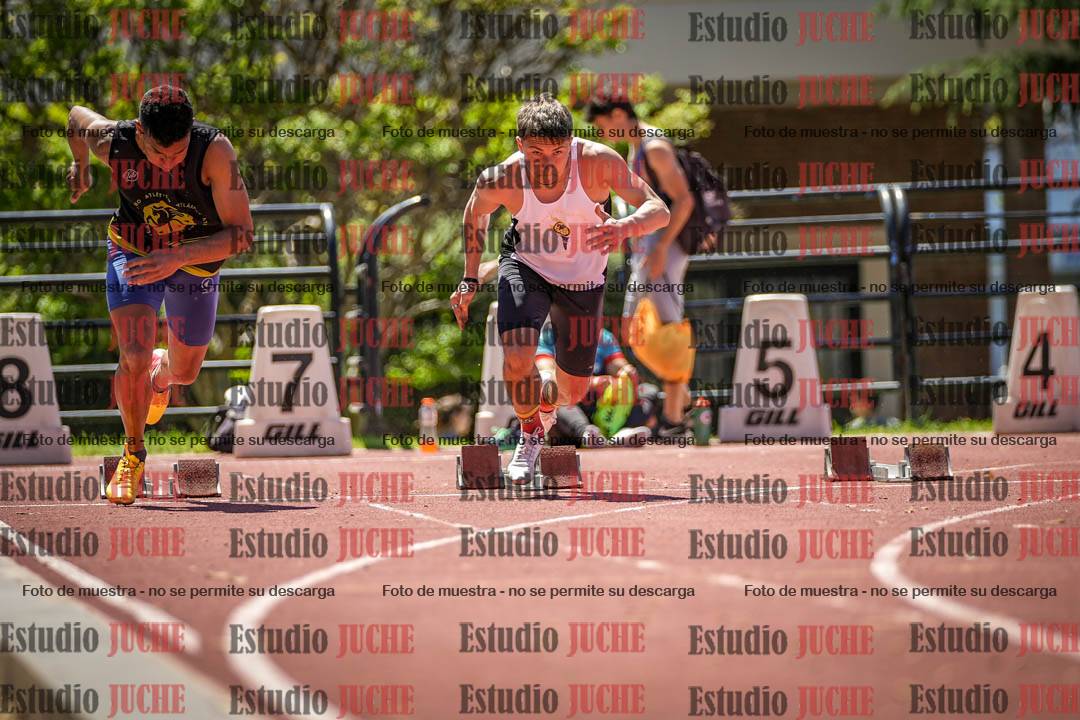 Fotos de los 100 m llanos de varones