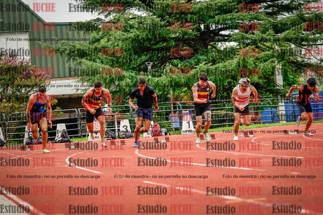 Fotos de los 100 m llanos de varones - decatlón 1