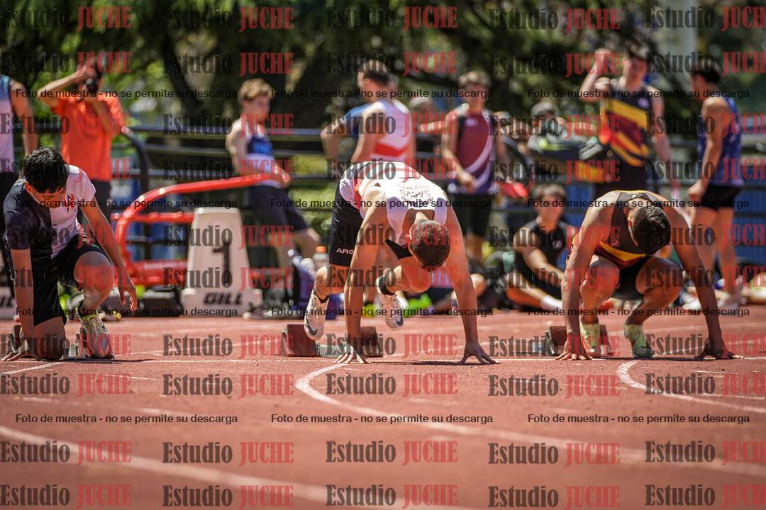 Fotos de los 100 m llanos de varones