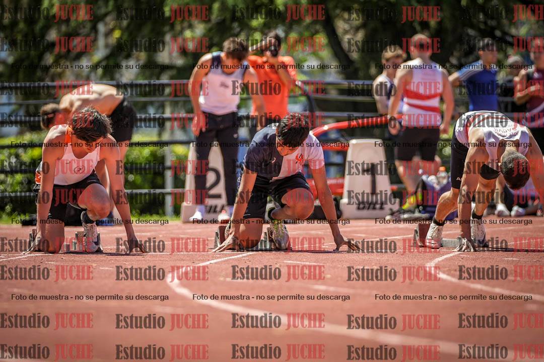 Fotos de los 100 m llanos de varones