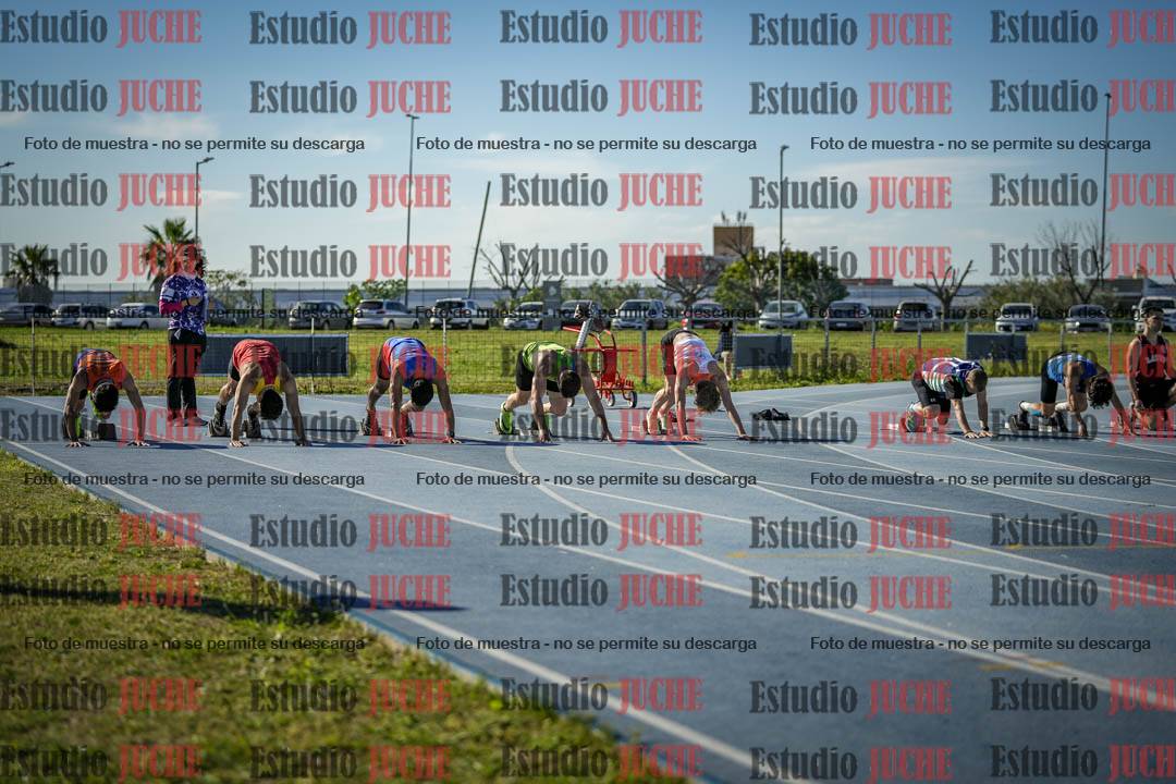 Fotos de los 100 m llanos de varones