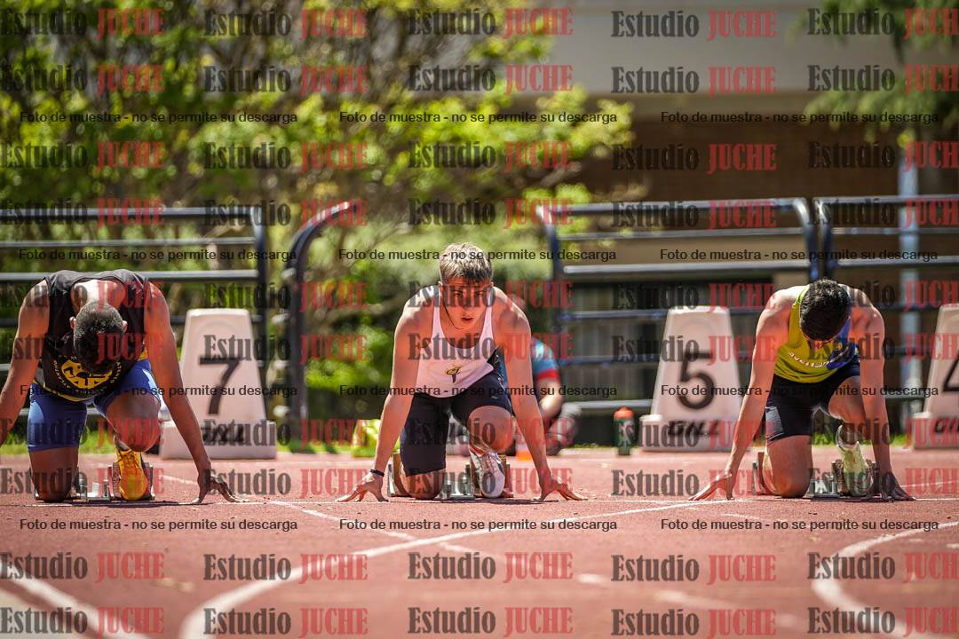 Fotos de los 100 m llanos de varones