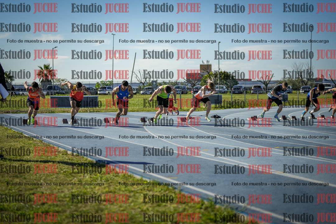 Fotos de los 100 m llanos de varones