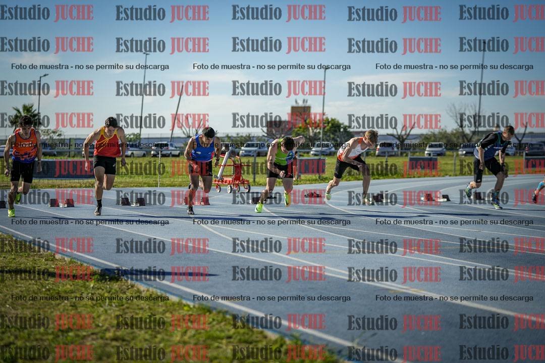 Fotos de los 100 m llanos de varones
