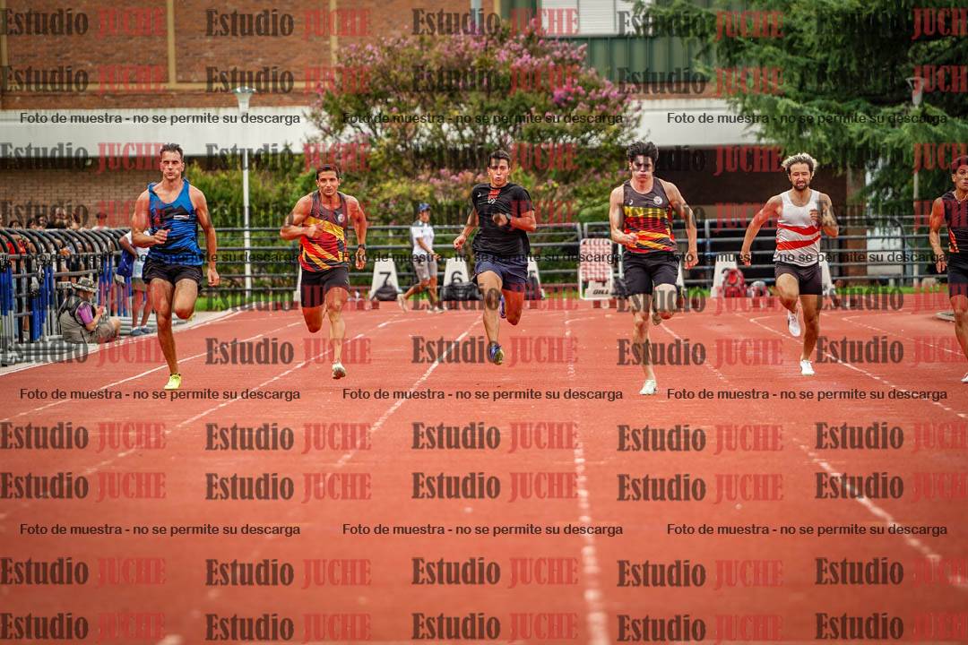 Fotos de los 100 m llanos de varones - decatlón 1