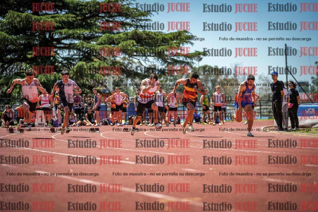 Fotos de los 100 m llanos de varones