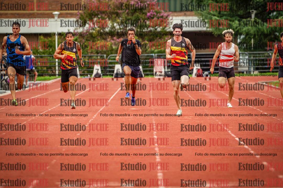 Fotos de los 100 m llanos de varones - decatlón 1