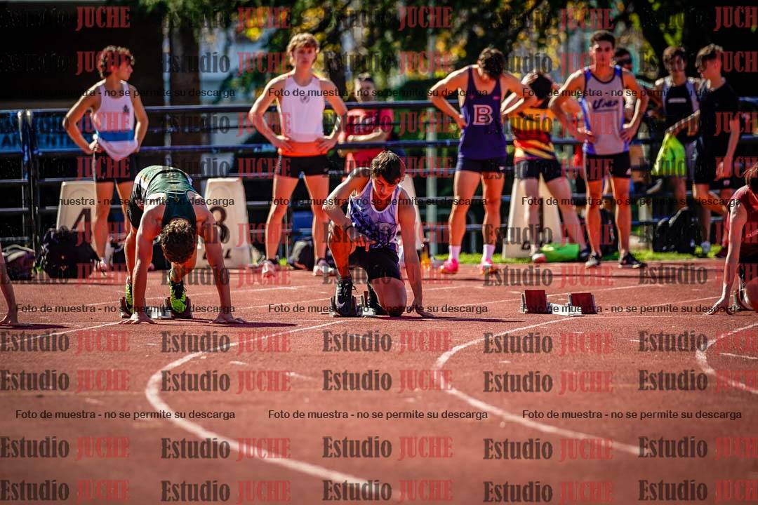 Fotos de los 100 m llanos de varones