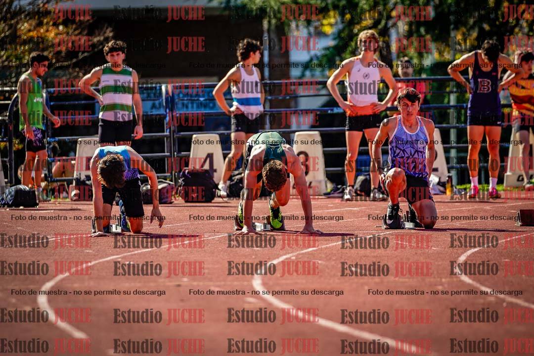 Fotos de los 100 m llanos de varones