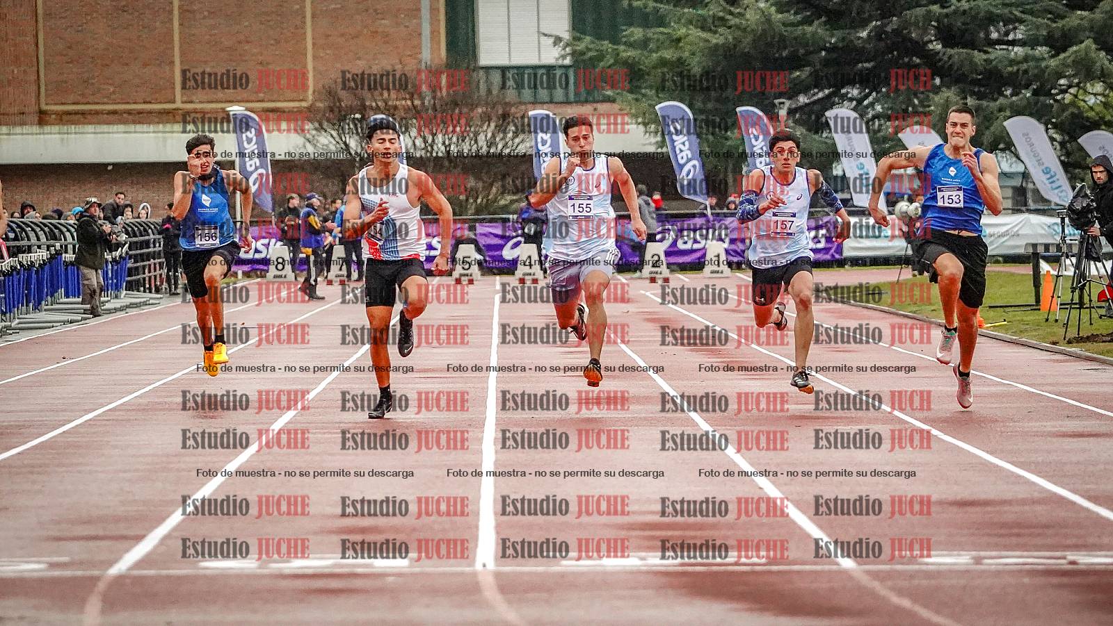 Fotos de los 100 m llanos de varones - decatlón 1