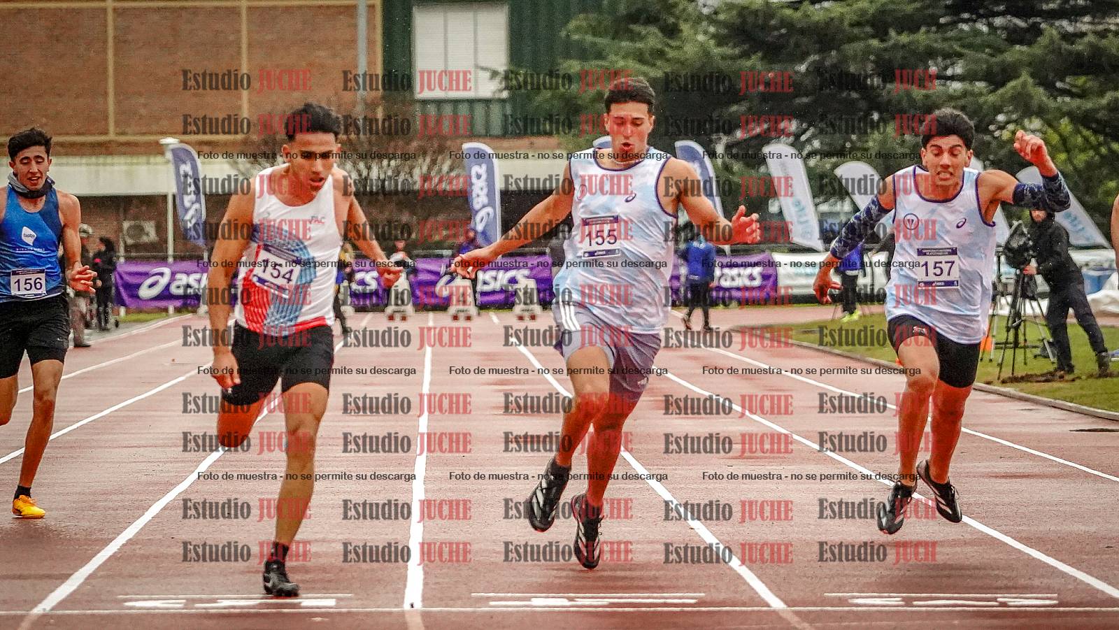 Fotos de los 100 m llanos de varones - decatlón 1