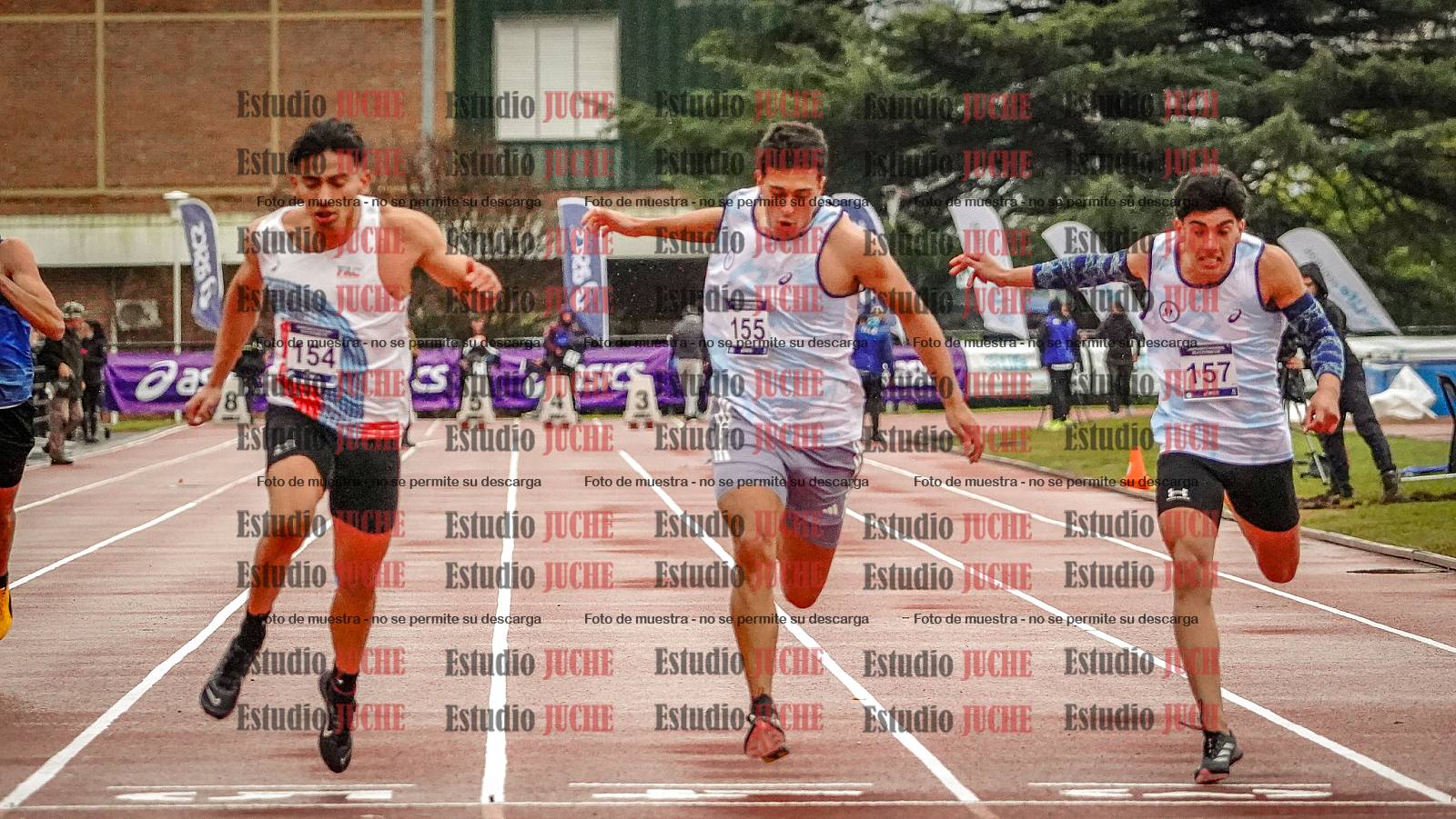 Fotos de los 100 m llanos de varones - decatlón 1