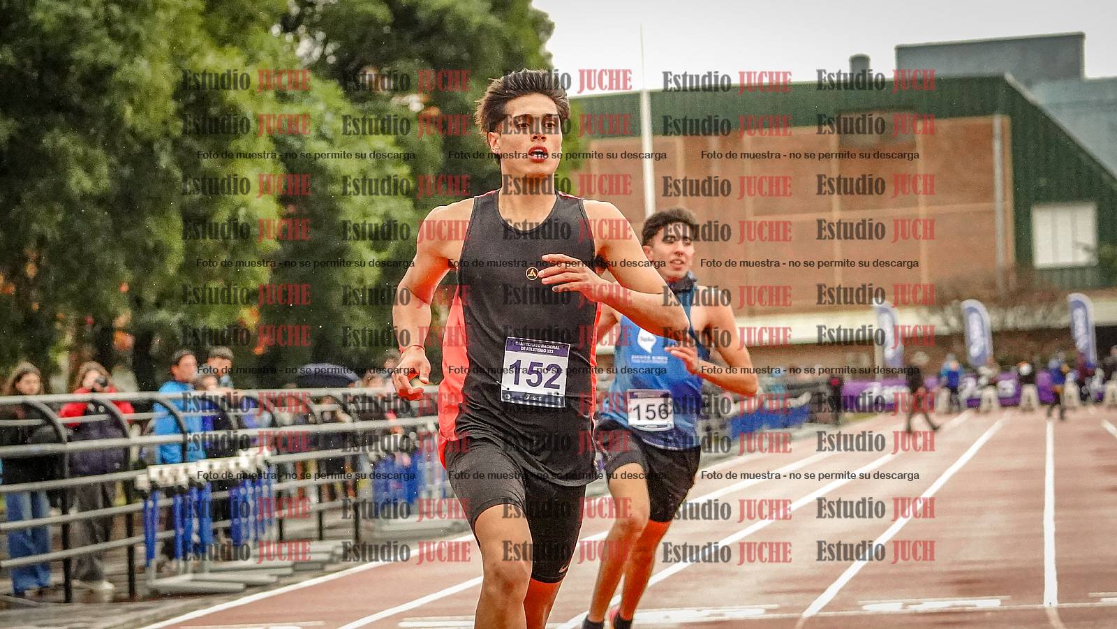 Fotos de los 100 m llanos de varones - decatlón 1