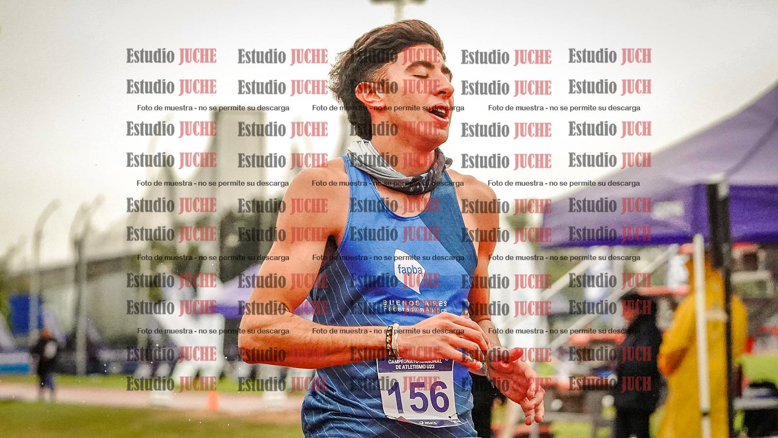 Fotos de los 100 m llanos de varones - decatlón 1