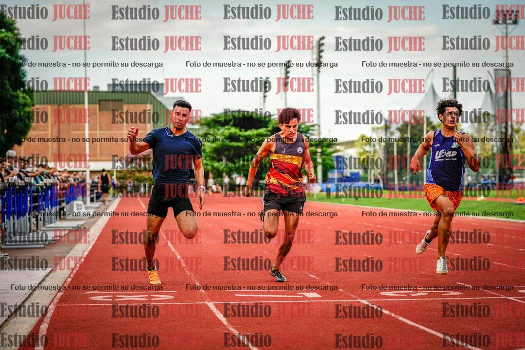 Fotos de los 100 m llanos de varones