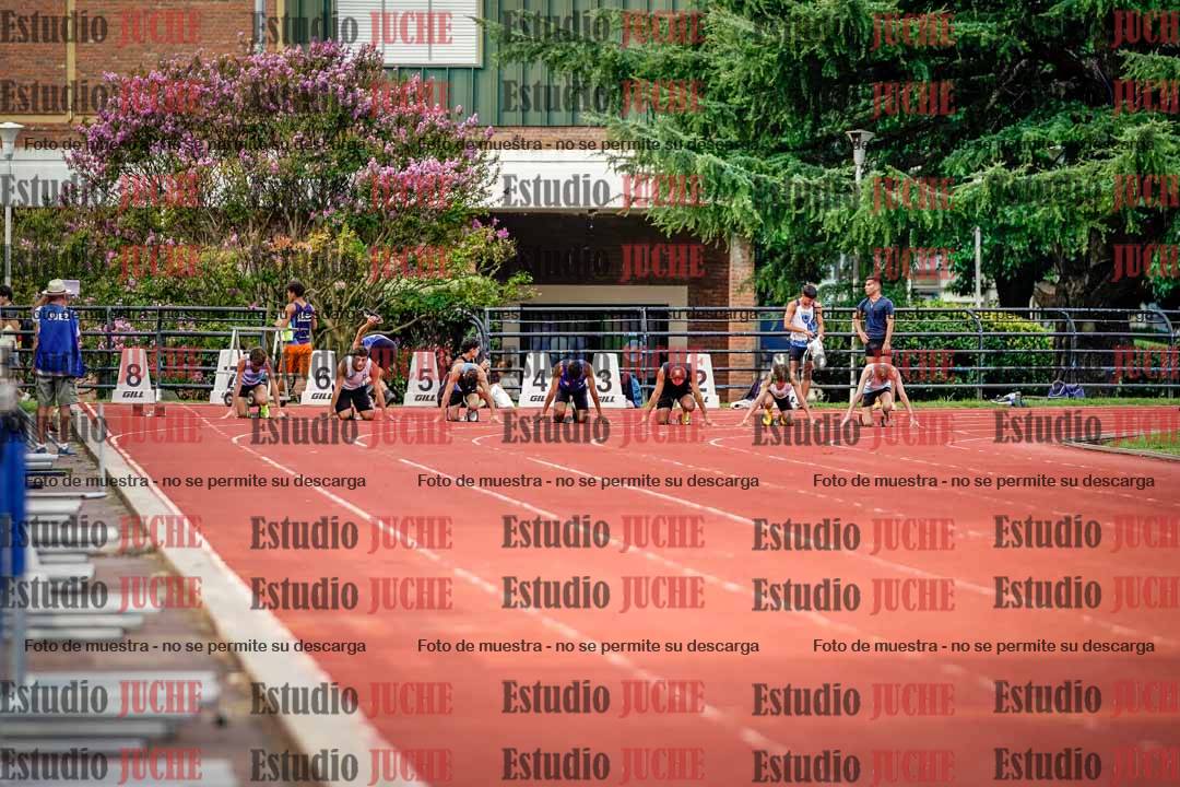 Fotos de los 100 m llanos de varones