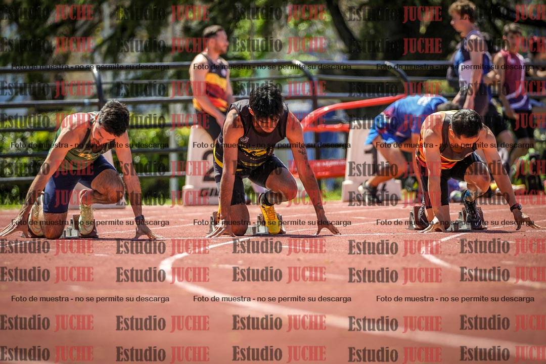 Fotos de los 100 m llanos de varones