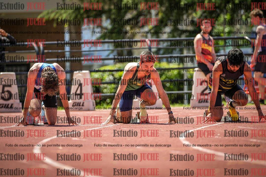 Fotos de los 100 m llanos de varones
