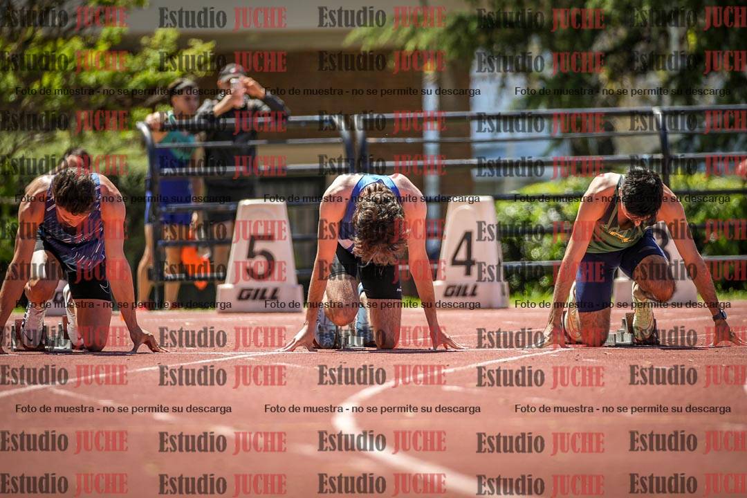 Fotos de los 100 m llanos de varones