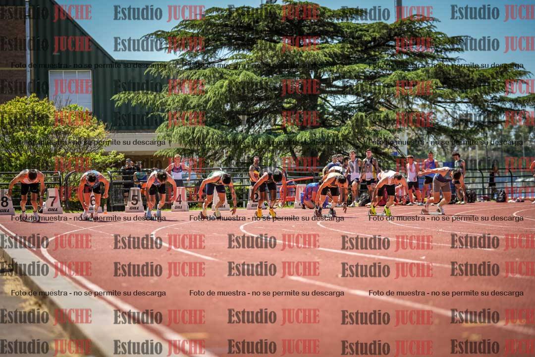 Fotos de los 100 m llanos de varones