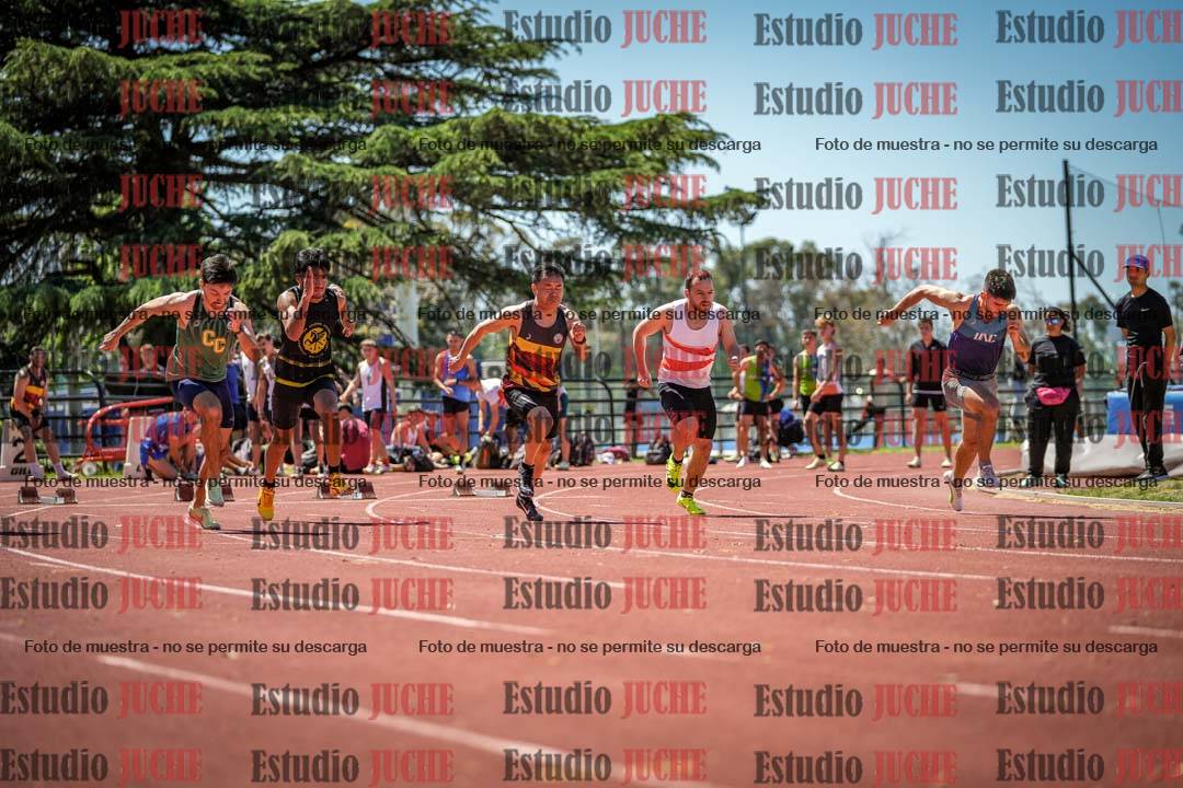 Fotos de los 100 m llanos de varones