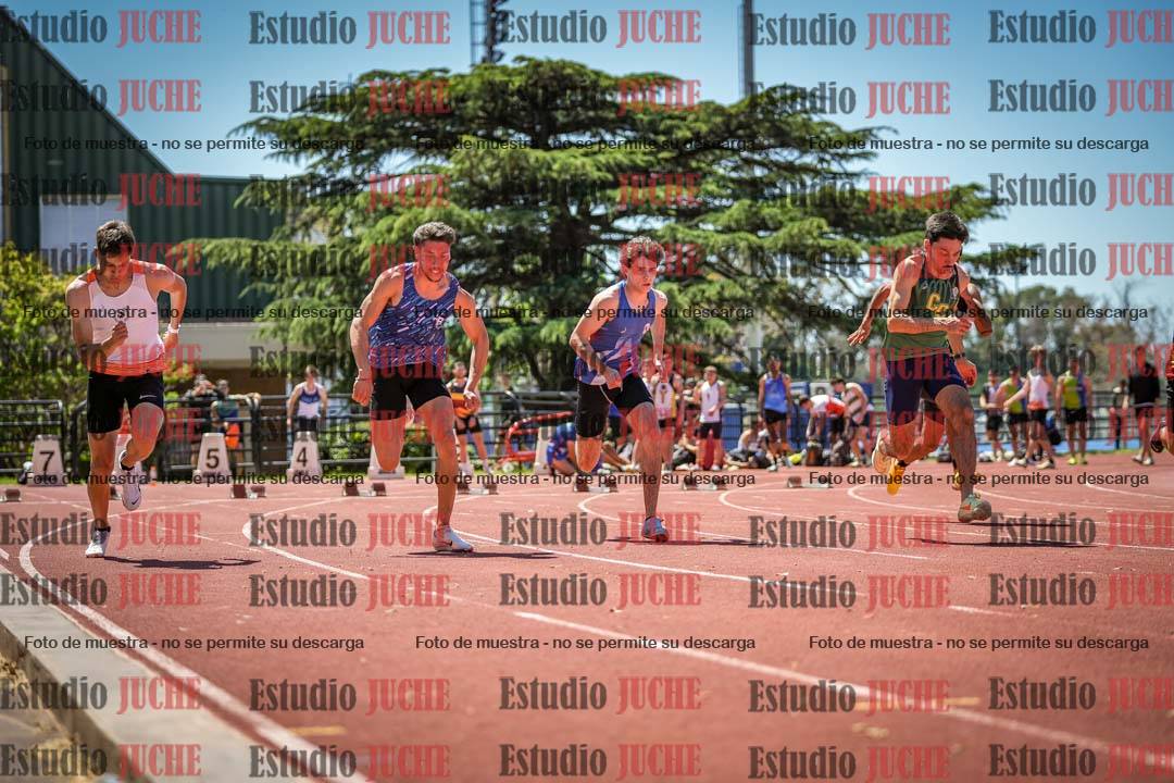 Fotos de los 100 m llanos de varones